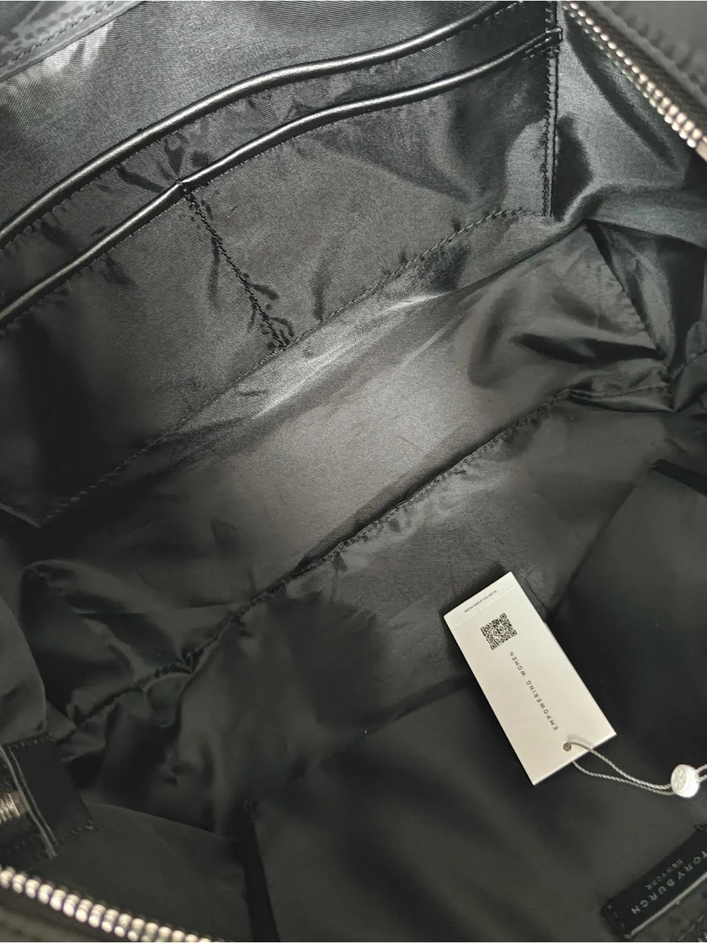 Tory Burch Black Logo Chain-Strap Tote